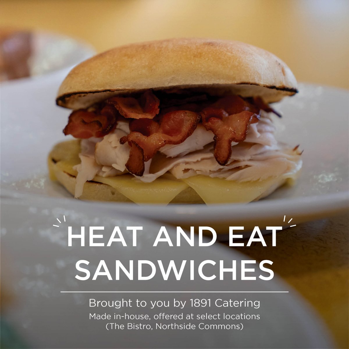 Looking for something warm and toasty? Grab a Heat-and-Eat sandwich from The Bistro or Northside Commons for a bite of your favorite sandwich. 

#CWUEats #CWUDining #CWU