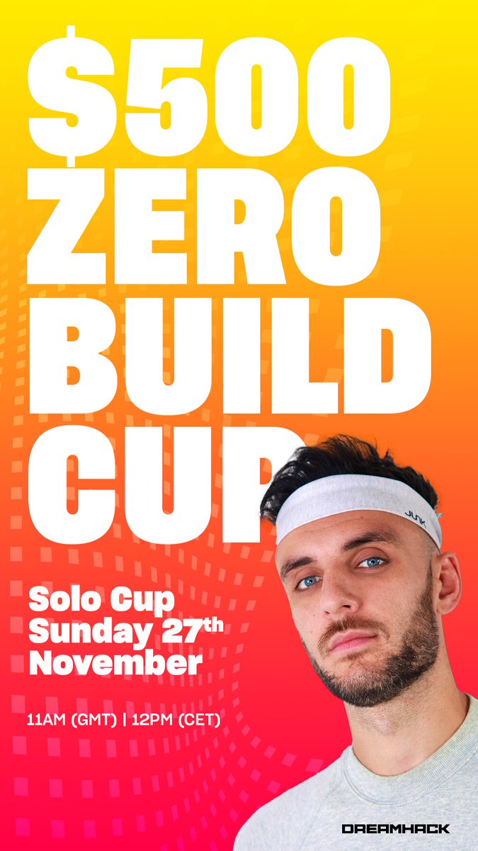 The $500 Zero Build Solo Cup 🏆🇸🇪

We are teaming up with <a href="/DreamHack/">DreamHack</a> to bring you a Lan Fortnite Tournament that you can play in from home 🤝🏼

Sign up link below ✍🏼