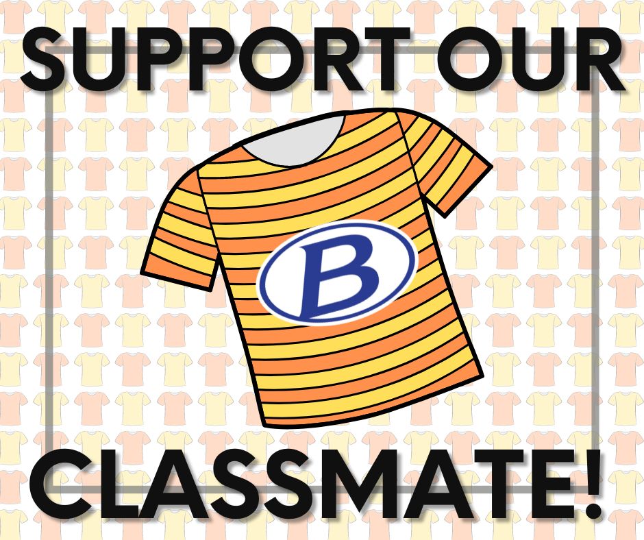 Tomorrow, the students at Brunswick Middle School encourage everyone to participate in "Support Our Classmates Day."  Please wear either yellow to honor Mick, who is battling cancer, or orange to honor and remember Collin, who lost his battle with cancer.