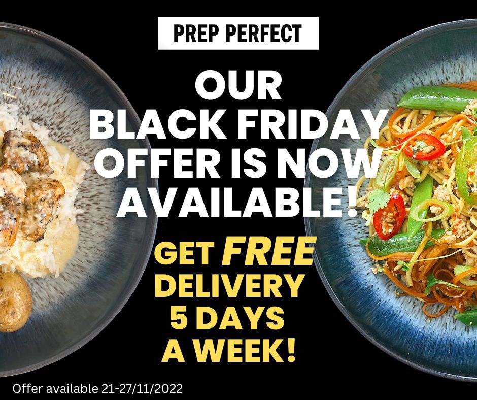 PrepPerfectUK's tweet photo. The Prep Perfect #blackfriday offer is now available to all customers. 
🍽️ Order now: https://t.co/qFxpg0GIDz
#blackfriday #blackfriday2022 #bf2022 #PrepPerfect #balancedmeals #freshfood #nutritious #meal #healthymeals #freedelivered #cleaneating #freshness #healthyeating https://t.co/XmbMZhGFIl