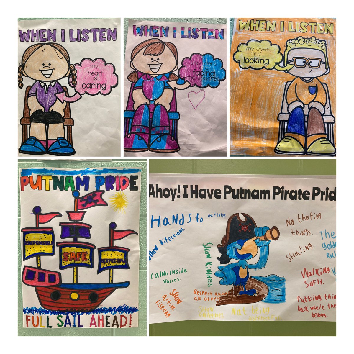 FromVicToFit's tweet photo. Kicking off spirit week, Israel Putnam School decorated their hallways with all the ways students show their PRIDE by being respectful, responsible and safe! #PBiS #positivebehaviorsupport #wholechildsuccess @MeridenK12 @Enza970 @SullivanKowalsk https://t.co/6tm4AtMNjN