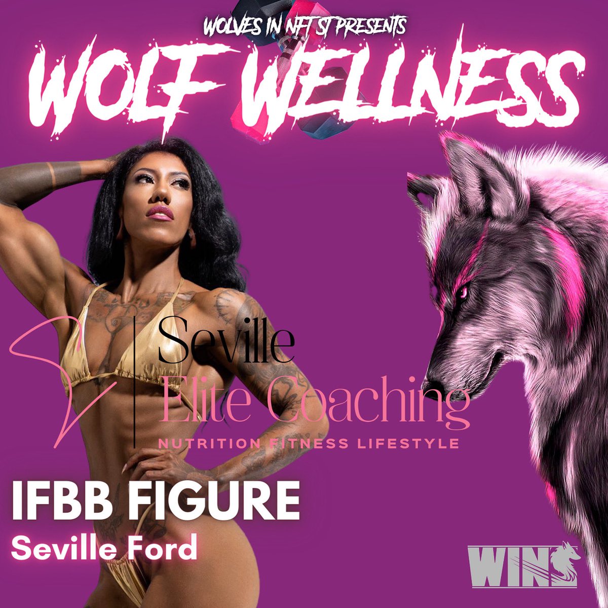 Wolves In NFT Street | WIN$ (@winsnftio) on Twitter photo 🐺 Wolf Wellness 🐺
Thursday at 7PM with special guest @sevilleford_fit 
Get excited we will cover everything from nutrition, body composition, gut health to hacks to reach your goal. #fi 🐺 Wolf Wellness 🐺
Thursday at 7PM with special guest @sevilleford_fit 
Get excited we will cover everything from nutrition, body composition, gut health to hacks to reach your goal. #fi
