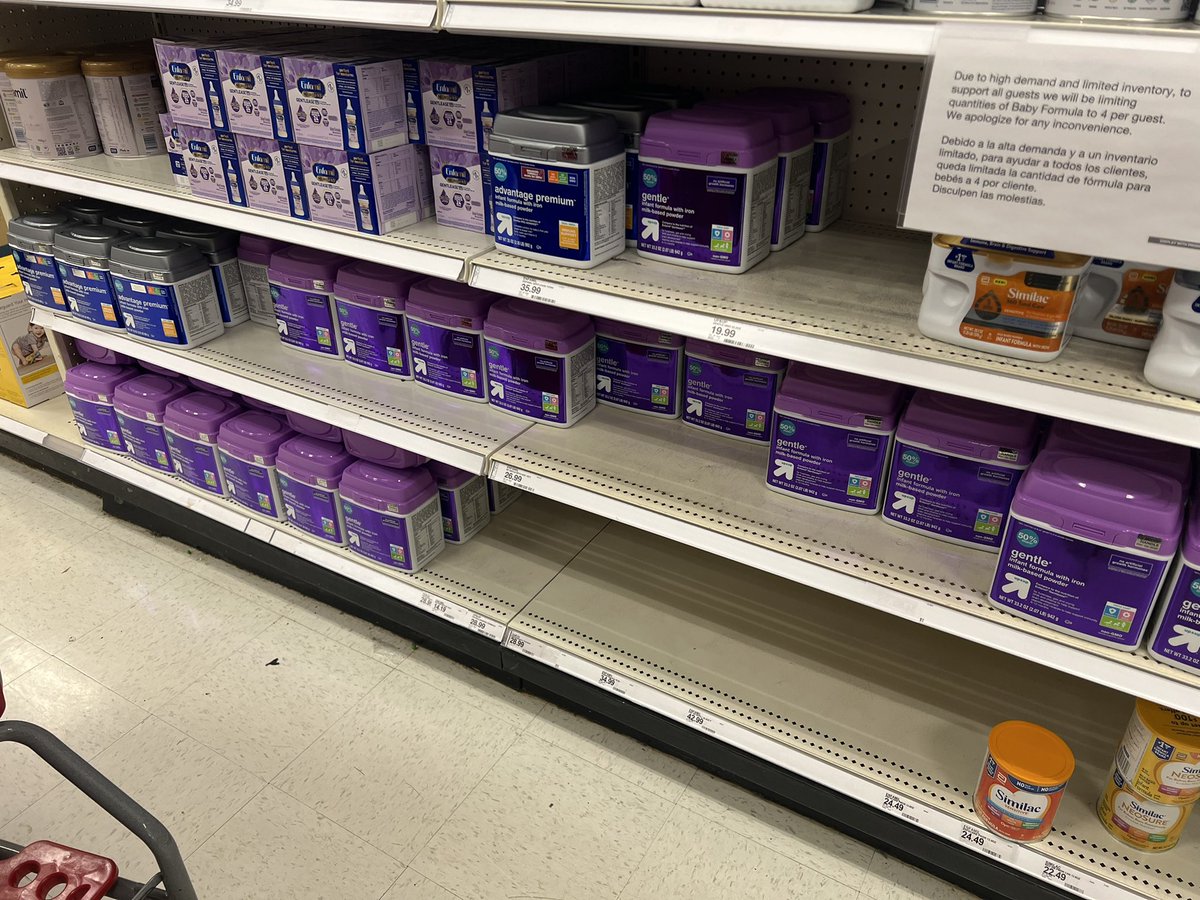 Went to target to start the new formula since the usps lost my shipment and it’s sold out everywhere online. Low and behold there was a whole aisle of formula!! Got our limit and gonna go back tomorrow. Feeling blessed!#formulashortage