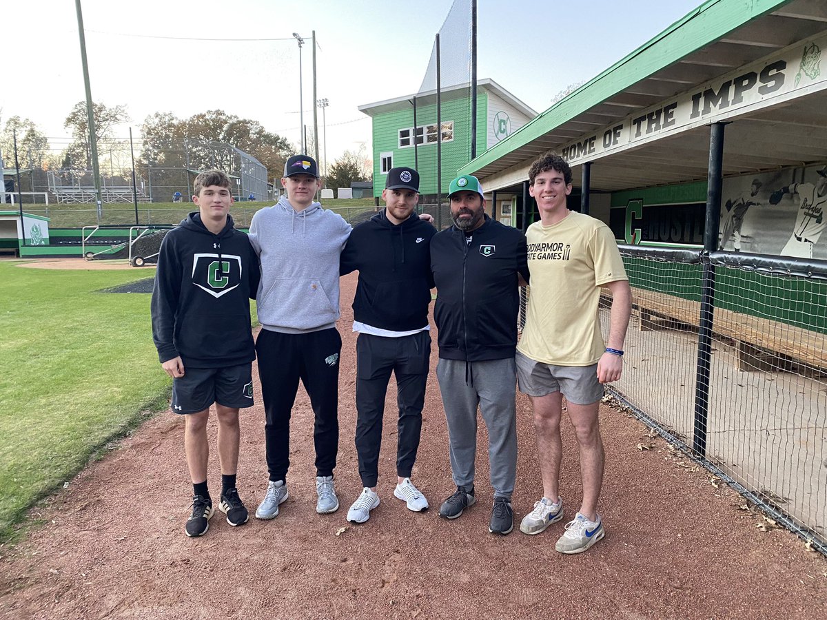 ImpsBaseball's tweet photo. Huge thanks to @bryce_mcgowa for coming out today to speak with the guys about their routines and arm care. Always a great day to have alumni and #ProImps come out and give back! #TNG @CharlotteBSB @Rockies https://t.co/ap3FFgb2MW
