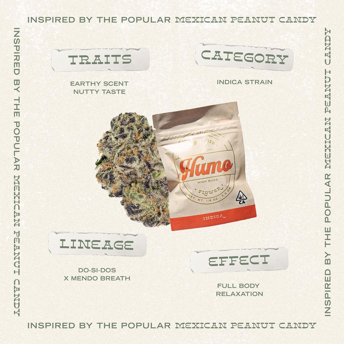 gethumo's tweet photo. Introducing, Mazapรกn ๐ฅ
Learn more about our newest indica strain and taste it today via your favorite California dispensary:
https://t.co/nczxcayiie #cannabiscommunity #getHumo https://t.co/EHptWV8sTg