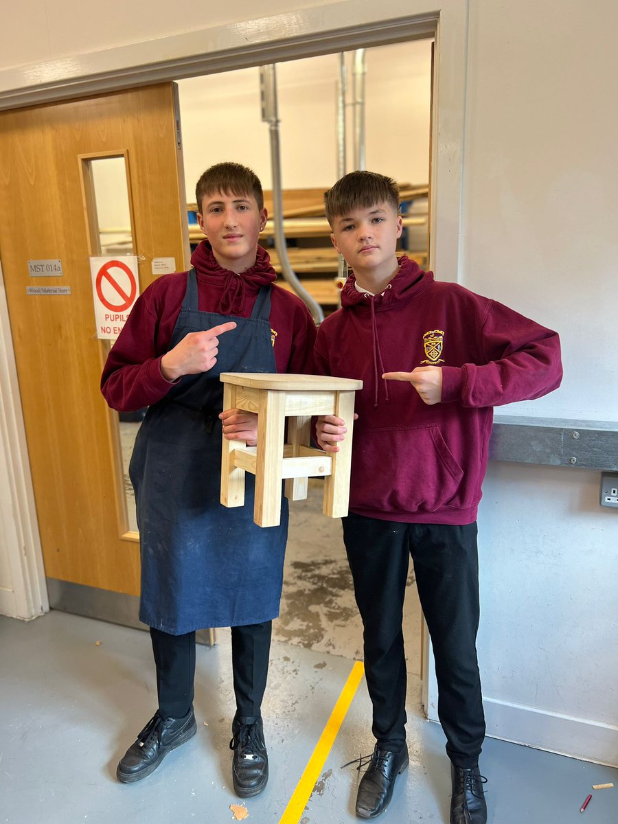 Check out the accuracy of this amazing child's stool woodwork project. Excellent work S3 👏