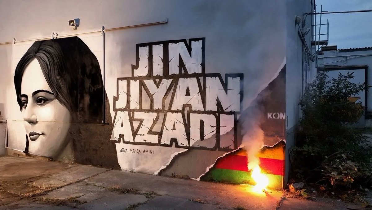 Everybody needs to understand that those who brought the slogan “Jin, Jiyan, Azadi“ to life, are the women of Rojava &amp; the guerrilla. The struggle of the people on the streets in Rojhilat and #Iran, the resistance of the guerrilla &amp; the struggle of the people in #Rojava is ONE!