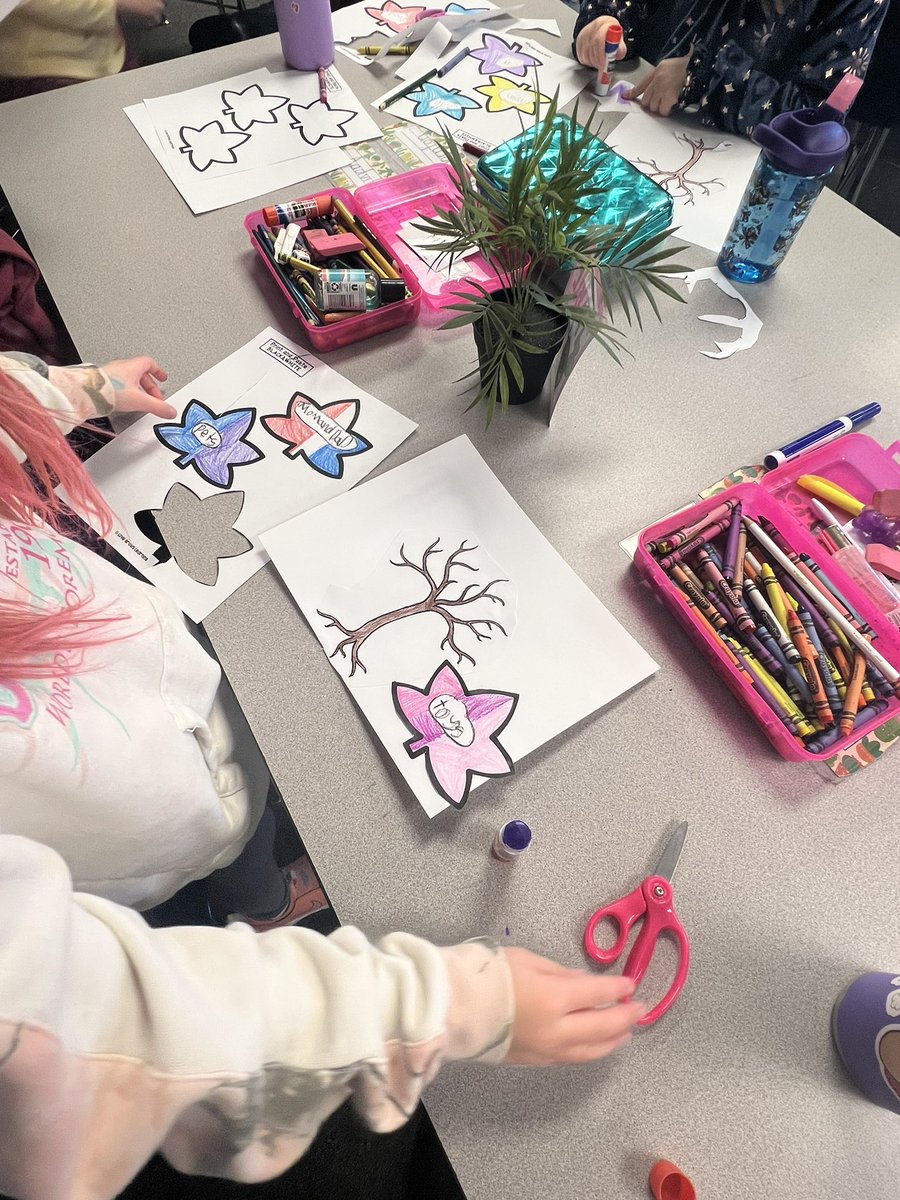Today we created thankful trees to express our SEL word this week: gratitude 🍁<a href="/NavinElementary/">Navin Elementary</a>