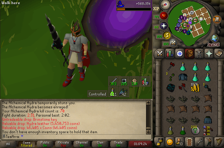 Well, I took a break to round off my Alchemical Hydra KC and got the ferocious gloves! Not sure where or when I am going to use them but it's a nice item to have. Don't think there is anything else I want from the boss so I will finish tasks normally in the hopes of superiors😁