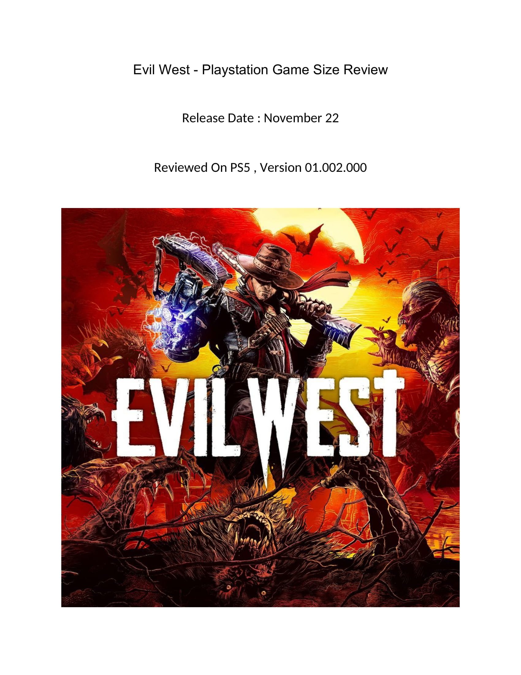 Evil West - PlayStation 5, PlayStation 5
