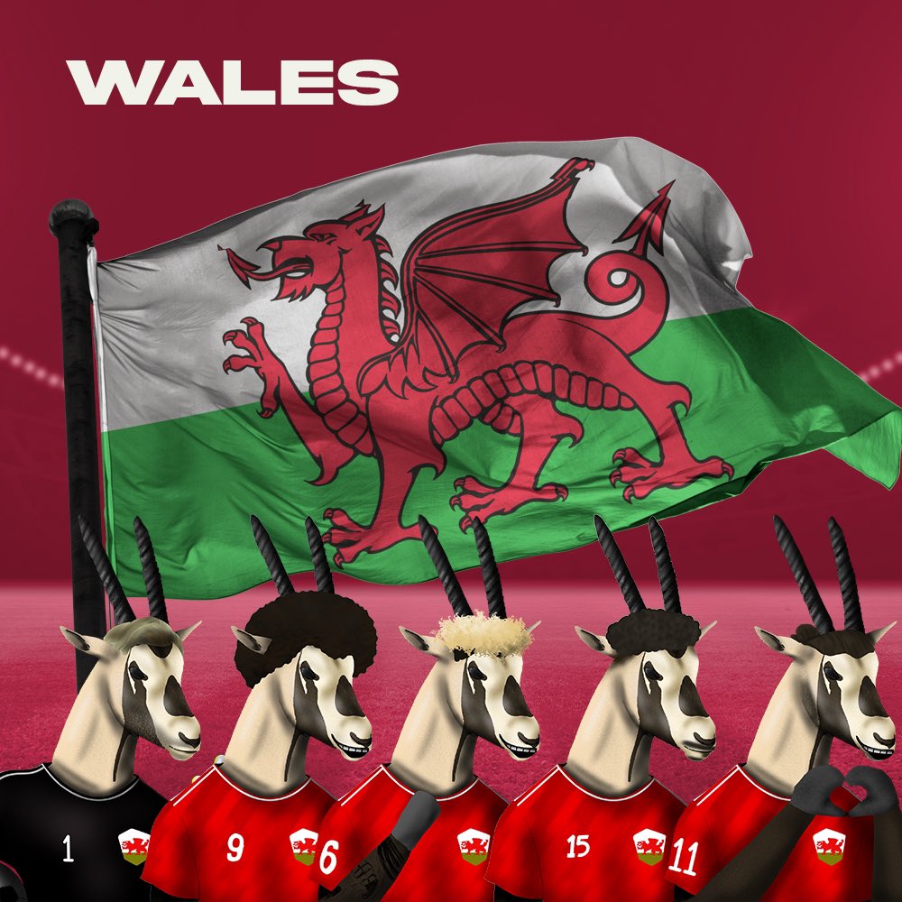 🏴󠁧󠁢󠁷󠁬󠁳󠁿 #NFTCommunity #nfts #nftcollector #nftart #nftcollectibles #NFTdrop  #cryptocurrency #Ethereum  #cryptoartist #NFTGiveaway #opensea #football #sports #oxo #WorldCup2022 #WorldcupQatar2022