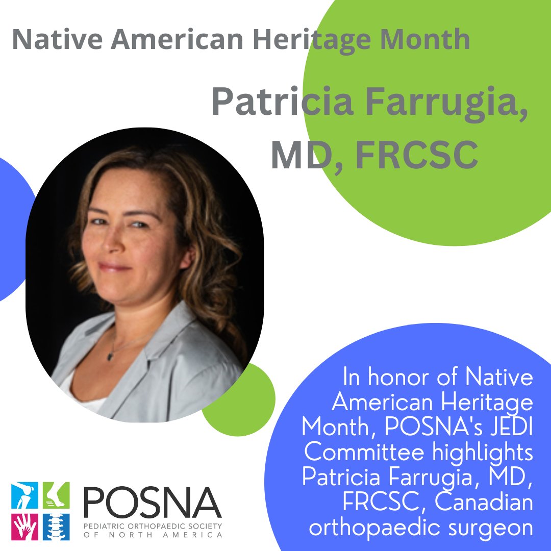 "I continue to challenge myself to think outside the box, to let go of fear, and to push for Indigenous rights, Indigenous-led educational delivery, and reconciliation." Read the full interview with Dr. Farrugia: bit.ly/3AA6UnT
#posna #NAHM #pediatricorthopaedics #JEDI