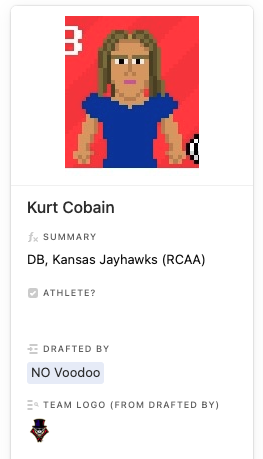With their second round pick in the Season 32 RFNA Draft, the New Orleans Voodoo select DB Kurt Cobain, Kansas (RCAA). 🤘

<a href="/VoodooRetro/">Voodoo Retro ⚜</a> @ElMattador_RB