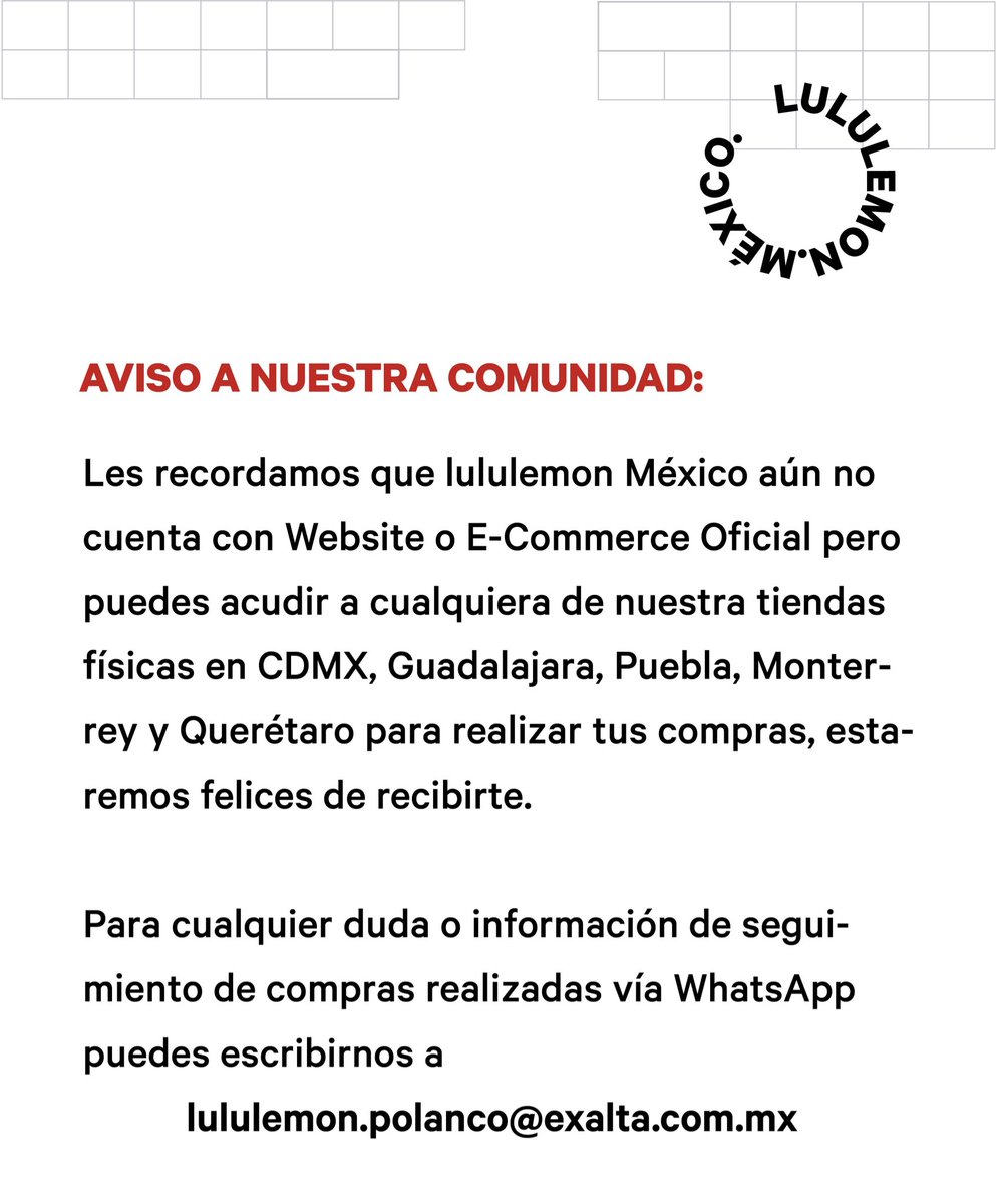 Aviso importante a nuestra comunidad: