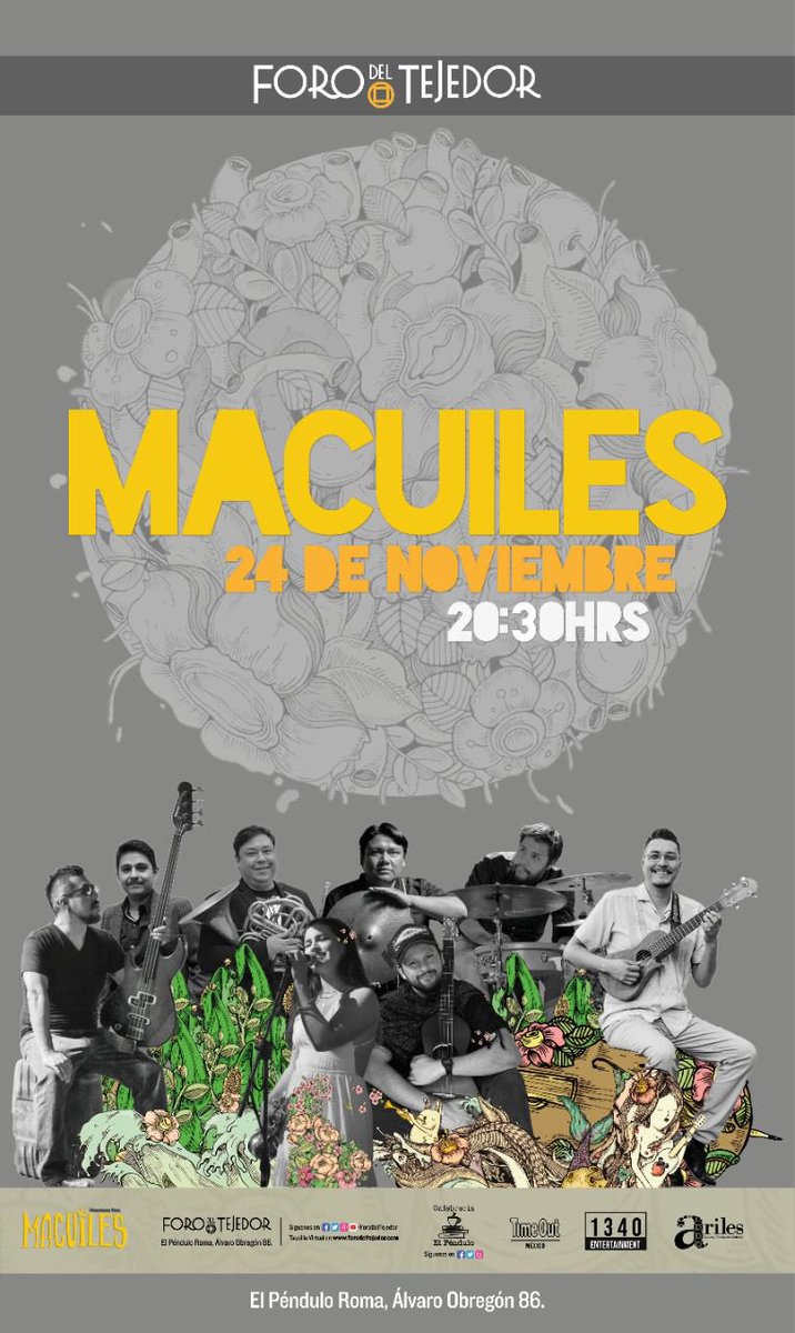 MacuilesMusic's tweet photo. Ya estamos a unos días de vernos en @ForodelTejedor ¿ya tienes tus boletos?
Búscalos aquí: 
👉🏾 https://t.co/8Zvp4ZE8kr https://t.co/51UwhqiuLb
