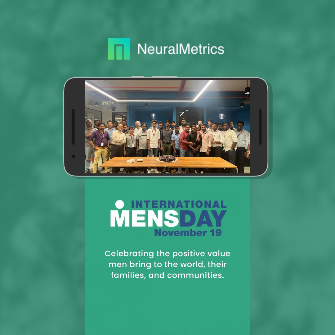 NeuralMetricsAI's tweet image. With a focus on men’s health, improving gender relations, promoting #genderequality &amp;amp; highlighting positive male role models, we celebrated #internationalmensday to make a positive difference and encourage meaningful conversation about wellbeing, mindfulness &amp;amp; workplace culture.