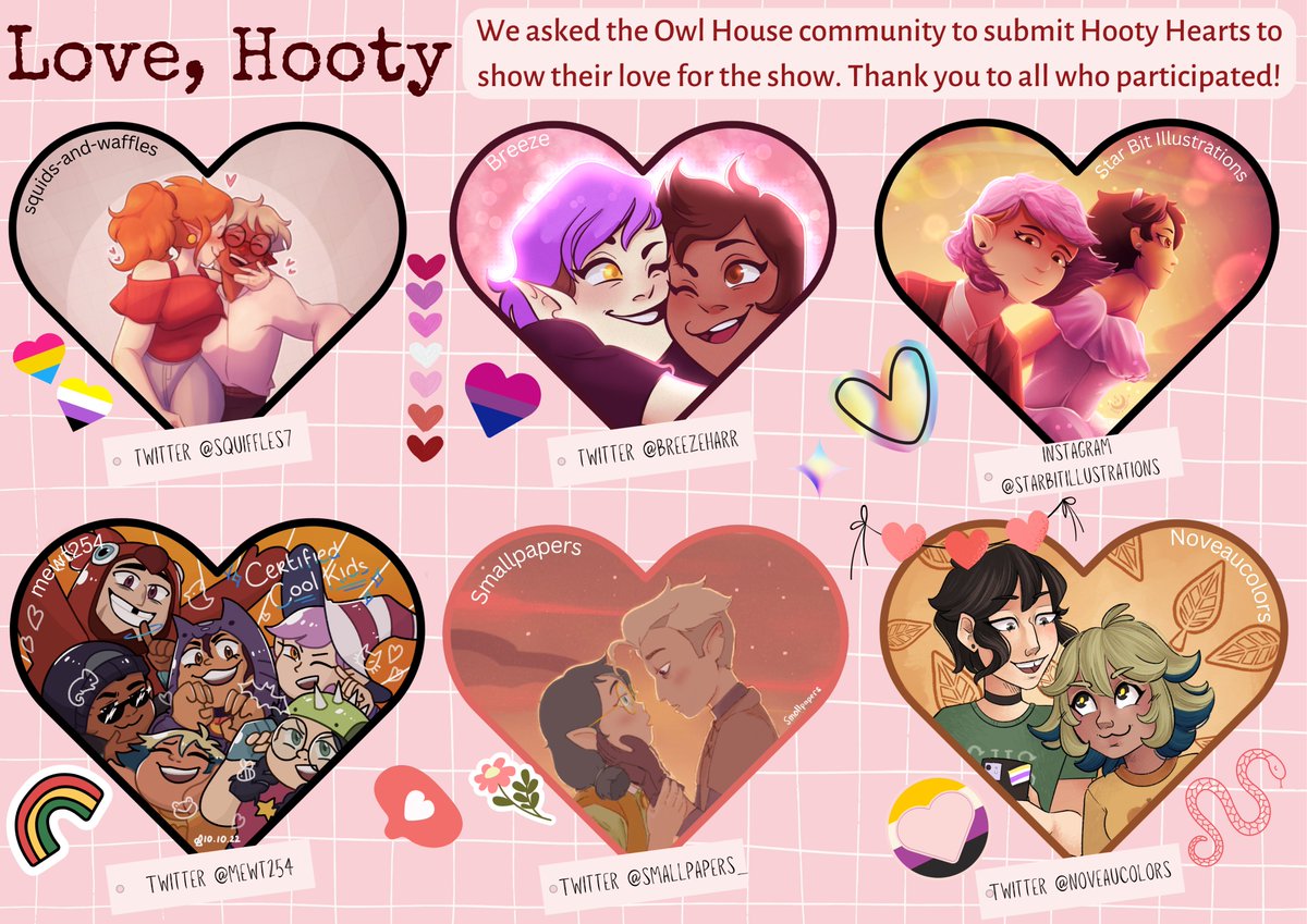 tohshippingzine's tweet photo. Hooty hoot everyone! Thank you all for a super fun and successful first day of sales! 

We wanted to share with you all the Love, Hooty pages the TOH community helped us create! Here are pages 3/6 -- the rest will be posted below! 

Thank you ALL so much! 💖 https://t.co/jONKPzC9ml