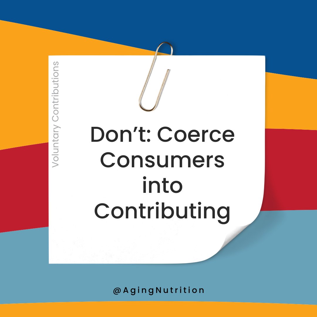 agingnutrition's tweet image. AAAs and Local Service Providers should clearly inform each consumer that there is no obligation to contribute and that the contribution should be purely voluntary.
Learn more within the guide below:
acl.gov/sites/default/…
#VoluntaryContributions #NutritionPrograms #OlderAdults