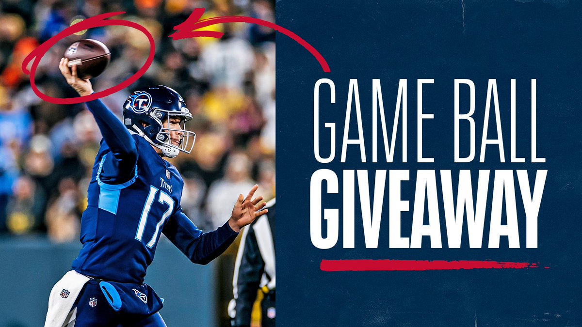 🏈 Titans Game Ball Giveaway 🏈

RETWEET + follow <a href="/Titans/">Tennessee Titans</a> for a chance to win an official game ball from our victory over the Packers.