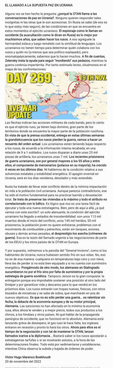 pulislz's tweet photo. Como todo no es Mundial, aunque abarque muchas horas del día, no nos olvidemos de lo que continúa sucediendo en el Planeta. Comparto éste Interesante Artículo de Nuestro Ingeniero @VictorMarenco.
@jfgartner007 @Bati_Alvaro @DiAlba @Azulejo_P @srueda1564 @pedrosalazar420 https://t.co/A3GoPQj1me