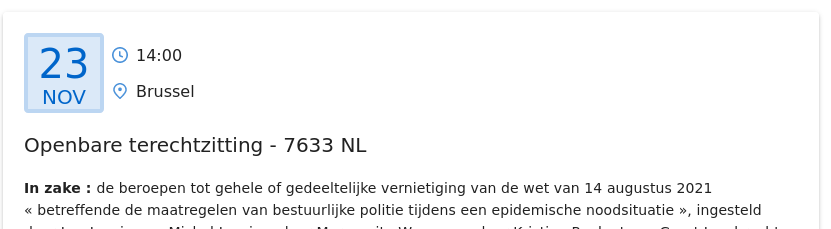 geenvodjepapier's tweet photo. Woensdag om 14u pleiten we bij het Grondwettelijk Hof voor de vernietiging van de "pandemiewet".

Het wordt het orgelpunt van een hele reeks zaken in verband met het coronabeleid voor het Hof. Hierna volgen arresten ten gronde in de vernietigingszaken (ook mbt quarantaine). 1/5 https://t.co/9xU5ABSKRF