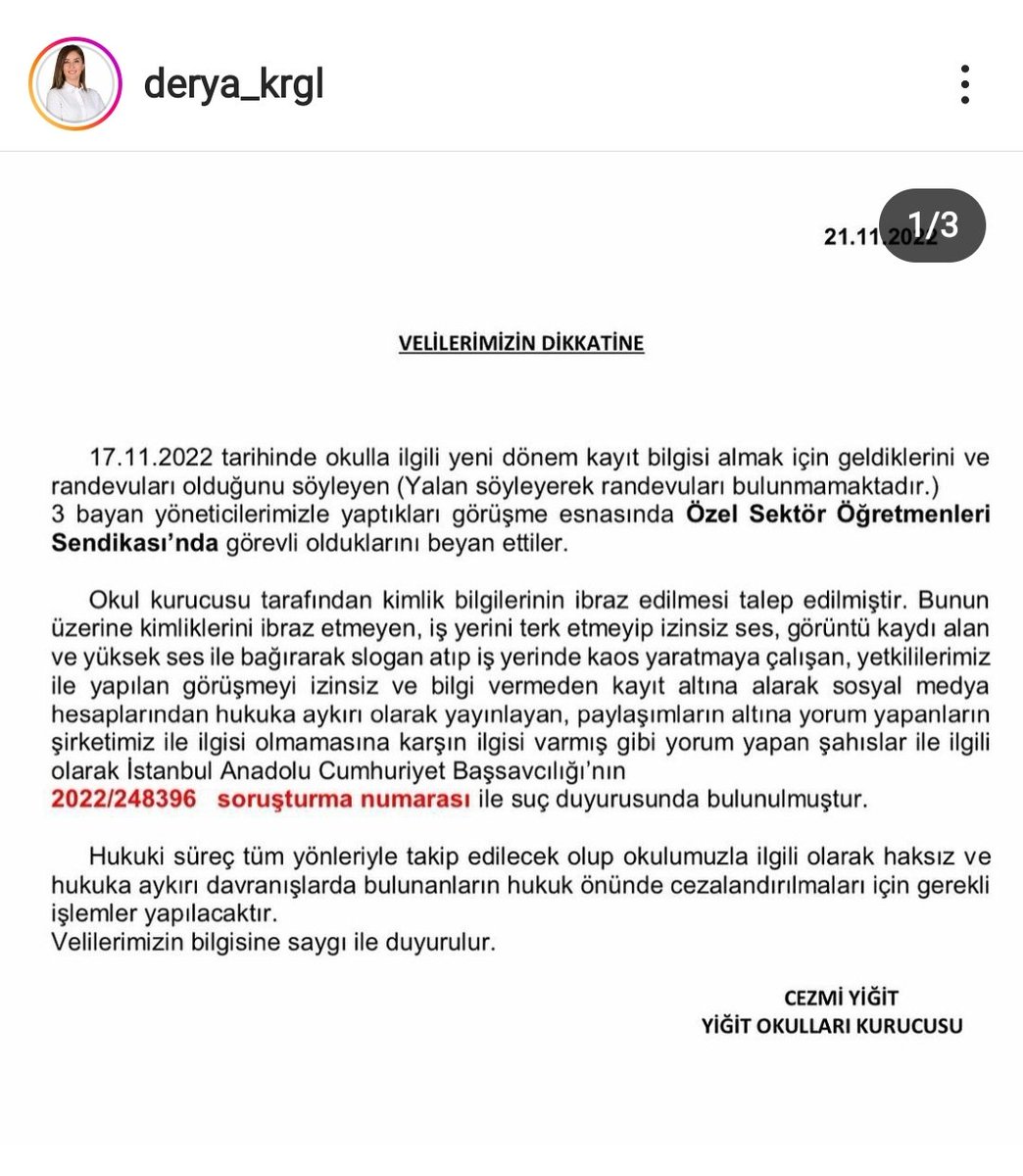 ogretmensendika's tweet photo. ◾ Yiğit Okulları, Sendikamızın üyelerini tehdit ve mahkeme yolu ile korkutabileceğini mi sanıyor? 
◾Yiğit Okullarının yönetimi yalana sarılıyor. Sömürünün üstünü yalanla örtemezsiniz. Çünkü binlerce Sendikalı var! 
◾Kimliğimizi emeğin sınıfından aldık. Alışın! #SendikanVar https://t.co/LExRJdxsPm