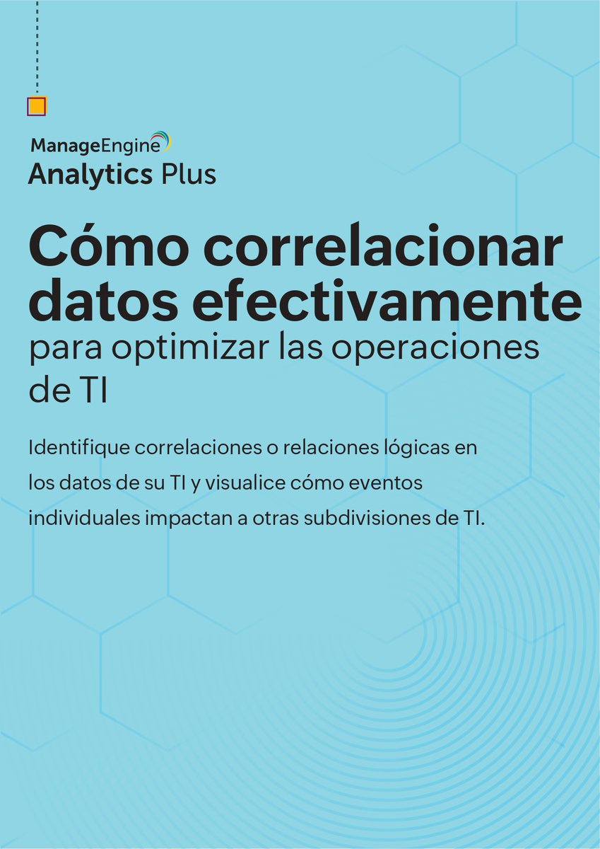 ManageEngineLA's tweet photo. ¡Nuevo Ebook en español! 📚🤓 Conoce cómo aprovechar la correlación de datos para establecer relaciones lógicas entre ellos con la ayuda de #AnalyticsPlus. Descárgalo ahora. 📕🔗 https://t.co/yTck8u0Ton https://t.co/PUumQ7kAw8