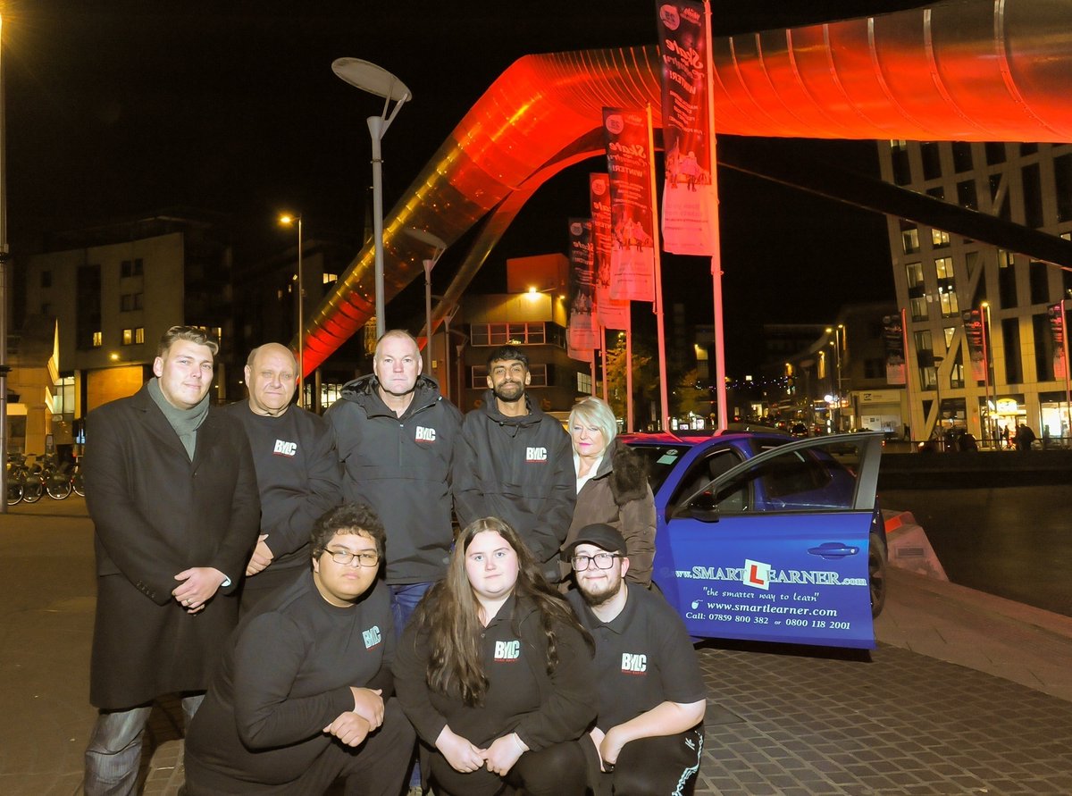 Yesterday evening we lit up the Whittle Arch in red to show our support for 
<a href="/Brakecharity/">Brake, the road safety charity</a>'s Road Safety Week and to mark the World Day of Remembrance for Road Traffic Victims. Volunteers from <a href="/BYLCRoadSafety/">Because Your Life Counts</a> supported the day to promote road safety.