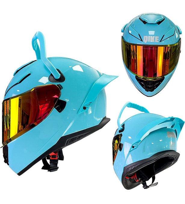 持ち手が着いてるヘルメット、初めて見た。流行るのかな・・・😓。 