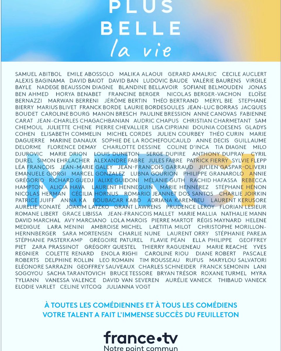 20h20 #pblv #merci aux équipes <a href="/PBLVofficiel/">Plus belle la vie, encore plus belle</a> ❤️🥺🫶 #onvousaime