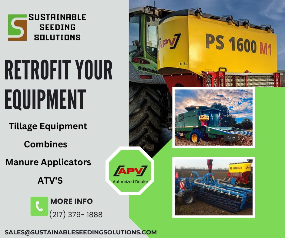 We now over sales and service of <a href="/APVAmerica/">APV America Inc.</a> Seeders. Retrofit your existing machine or have us design and install a custom solution for you