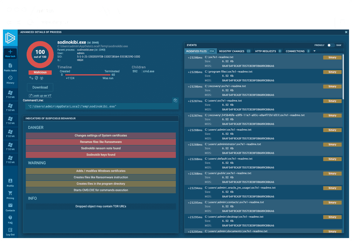 TheNetDefender's tweet photo. https://t.co/RreBz8JLED is a killer sandbox, if you are looking for something to test your suspicious files this is a solid choice. https://t.co/pNCfuQlsHg