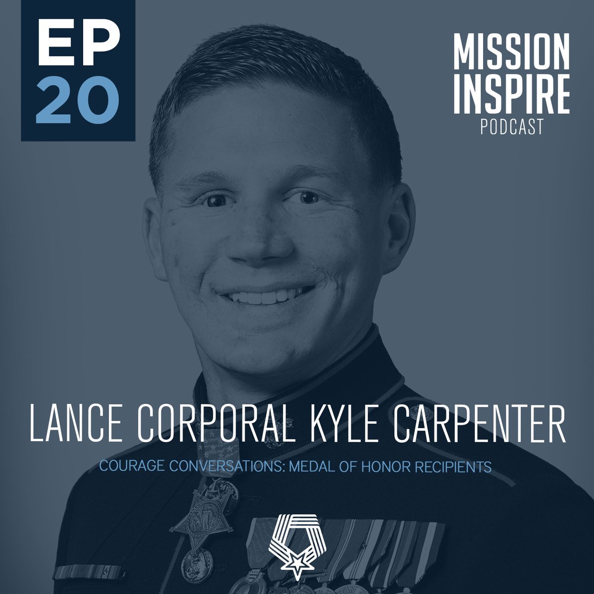 MohMuseum's tweet image. On the latest Mission Inspire podcast, #MedalofHonor recipient Cpl. Kyle Carpenter talks with host Mo Barrett about his recovery and what his journey has taught him about the value of perspective:

podcasts.apple.com/us/podcast/cou…