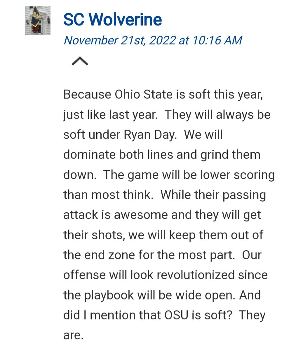 JBook_37's tweet photo. According to these fans Ohio State has zero shot. The boogeyman is coming to the Shoe. https://t.co/LBZcKObDPg