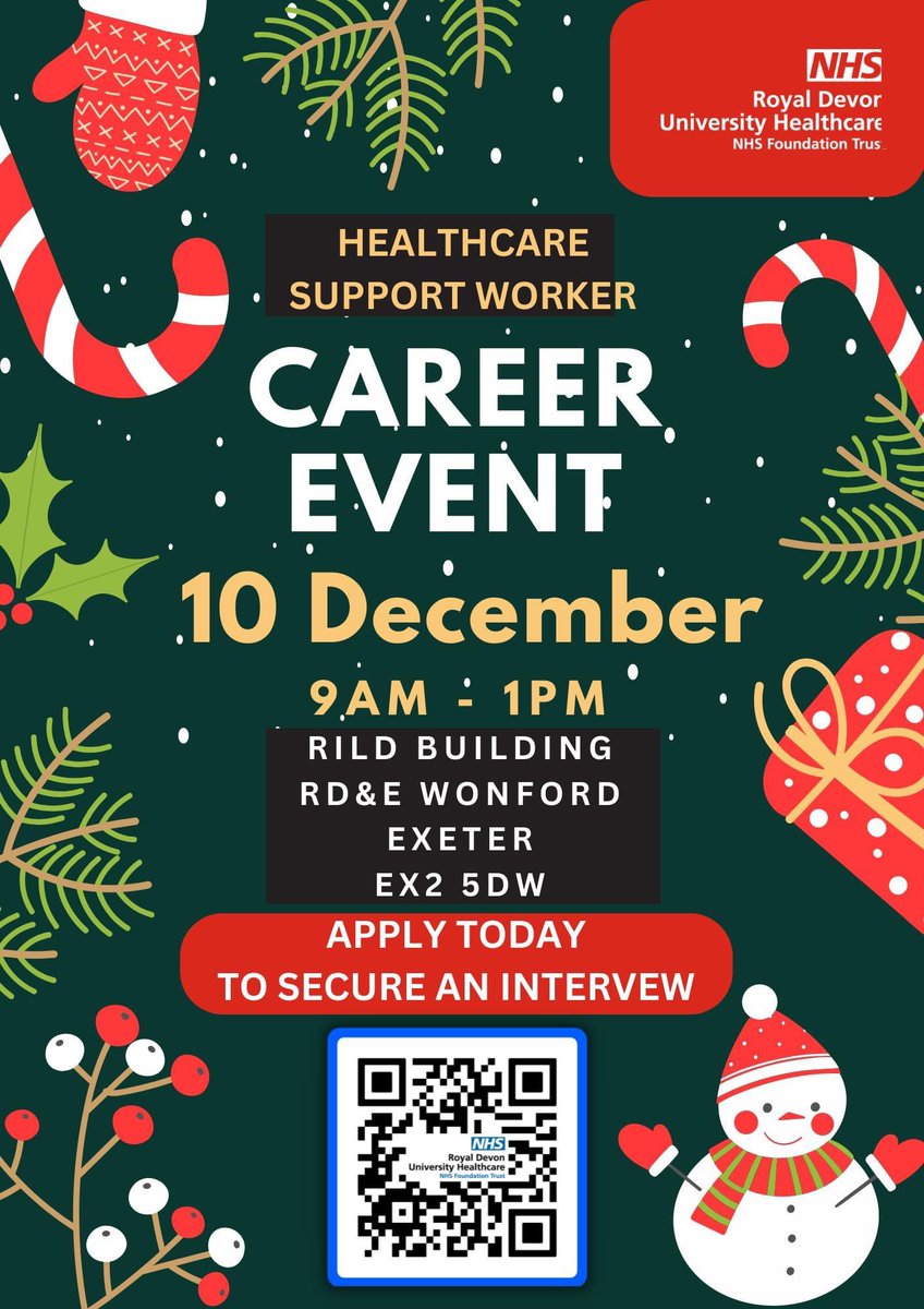 Healthcare support workers include a variety of roles, including healthcare assistants, therapy support workers, theatre assistants and urgent community response workers, to name a few! 

💻For more details and to apply, visit: bit.ly/HCSW-East-Dec