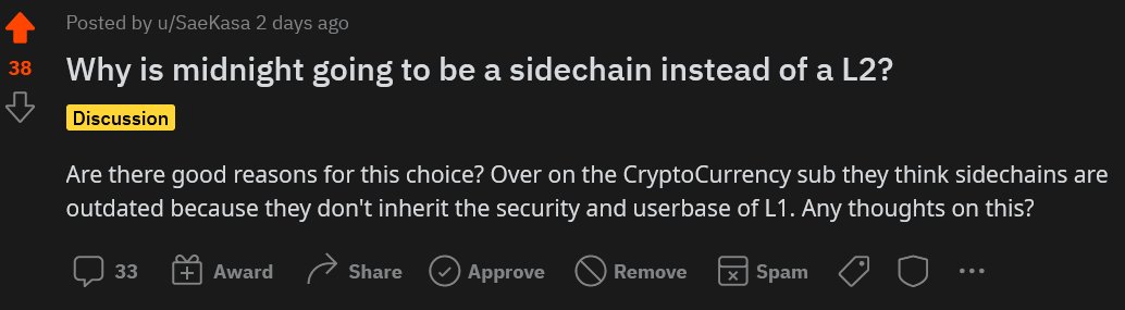 dcspark_io's tweet photo. Why is Midnight a sidechain instead of a L2?

Great question! Seen this question a lot

This thread will explain exactly this (with a new video too!)

↓ https://t.co/MSXrGmYLFc