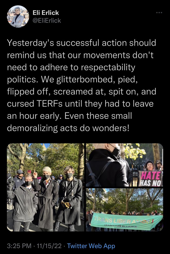 buttonslives's tweet photo. Detransitioner @chloecole was just suspended from Twitter in yet another iteration of their backwards content moderation policies. Chloe was responding to @EliErlick’s glorification of violence against women, and is locked out of her account as a result. Paging @elonmusk. https://t.co/KMzgXb4ET4