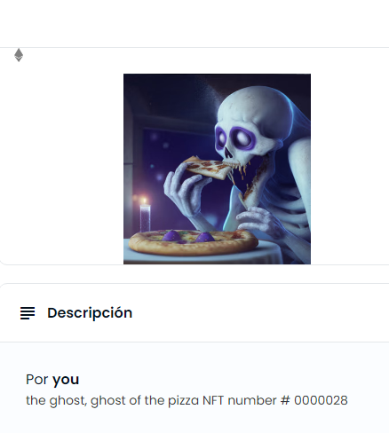 Thepizza_Power's tweet photo. this is 28 #NFT
Name: ghost of the pizza

ThePizza_Power at #OpenSeaNFT

https://t.co/v0Ll8umhRl

#NFTGiveaways #ETH #NFTs #NFTs #NFTCommunity https://t.co/BdXCPqmhq0