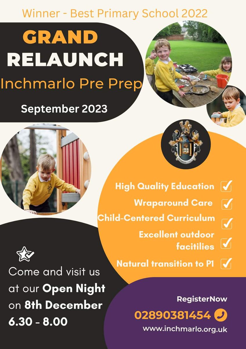InchmarloPrep's tweet photo. We are looking forward to an Open Night with a difference! This year all current boys and parents as well as new and prospective families are invites to aome and have a look at all things Inchmarlo! See you all on the 8th of December at 6.30.
#inchmarloitallstartshere
#Inchmarlo https://t.co/aQdnr0caZP