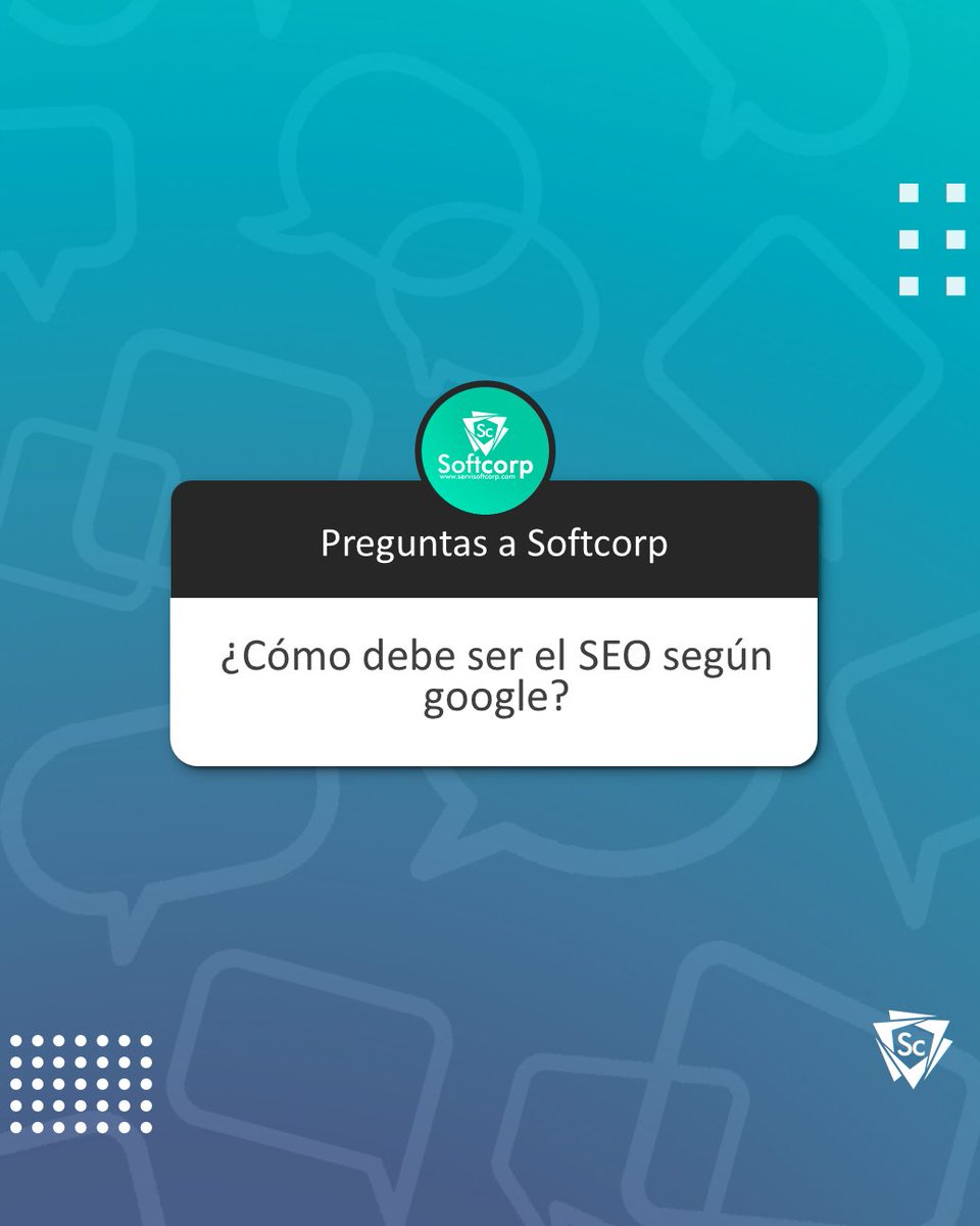 servisoftcorp's tweet photo. Hoy recibimos esta pregunta vía Mensaje Directo y queremos compartirla con ustedes.  💬

Lo principal es que el contenido de tu web sea original y de calidad.

¿Quieres saber más? ¡Podemos ayudarte! Escríbenos ahora un mensaje directo. 😎 https://t.co/zdYMZ35qFd
