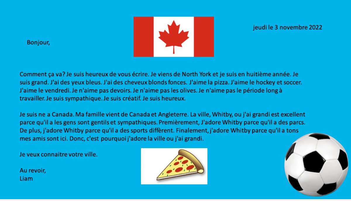 mme_cruz's tweet photo. Partie 2 : Mes élèves de 7e et 8e année ont créé des cartes postales et échangé avec différentes classes de l'école. #FrenchisFun @DCDSBFSL @StLukeWhitby https://t.co/SQl14MAr4Z