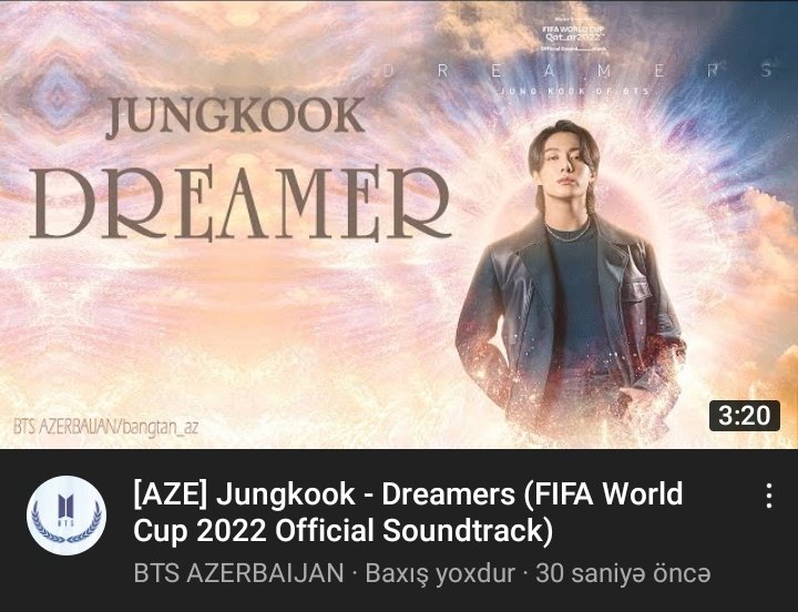[Tərcümə] Jungkook - Dreamer azərbaycanca tərcümə ilə youtube kanalımıza yüklənmişdir! 
(youtu.be/OewiLirNEqI)