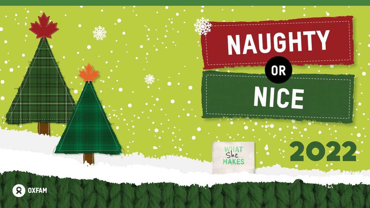 We made a list. We checked it twice. We found out who's Naughty or Nice!  

Our 2022 Naughty or Nice List is OUT! Which Canadian fashion brands made a real commitment to a living wage, and who is lagging behind? 

🎁 bit.ly/3Au1XNl 🎁

#WhatSheMakes
