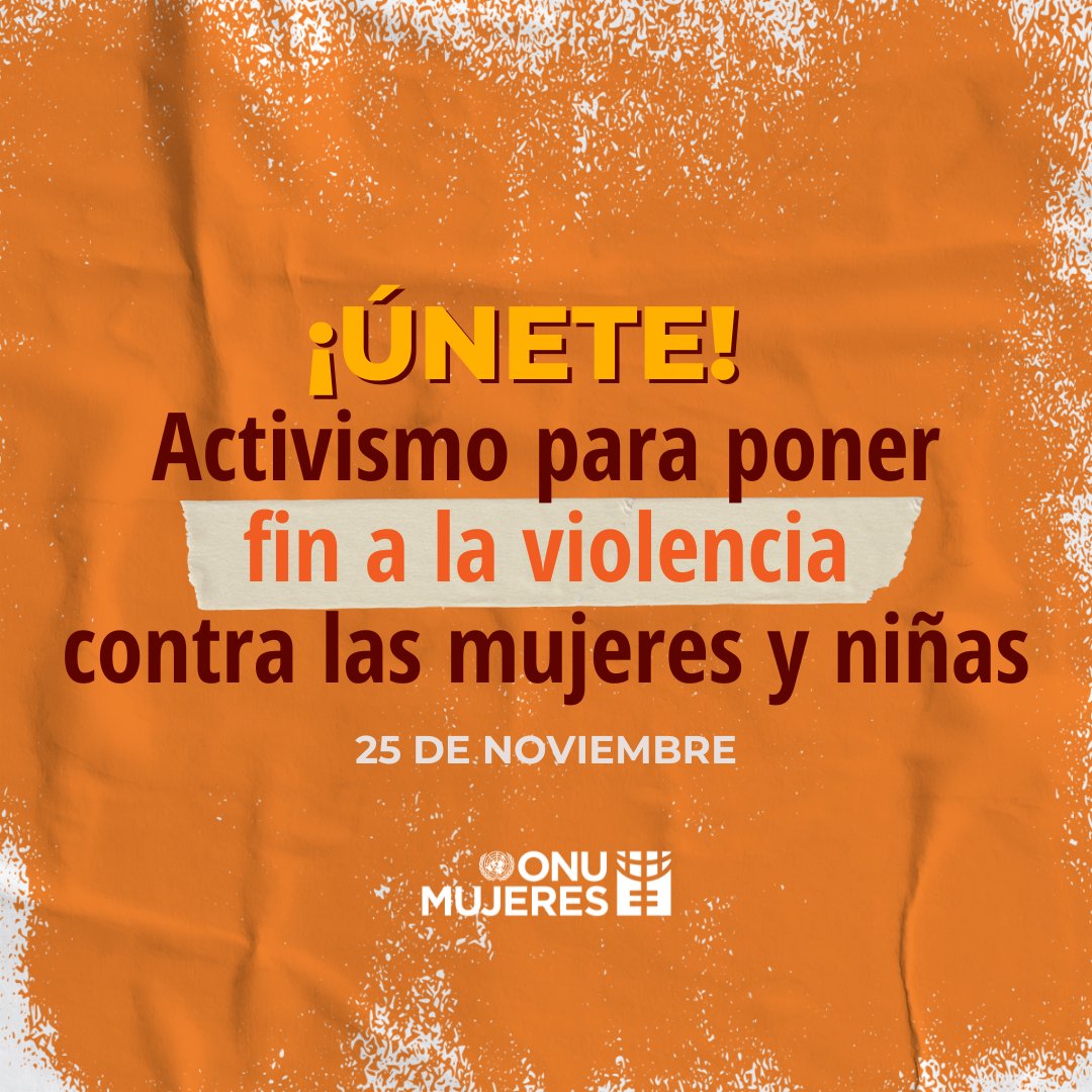 ONUMujeresMX's tweet photo. El 25 de noviembre es el Día Internacional de la eliminación de la violencia contra las mujeres y niñas.

#Únete al activismo para poner fin a la violencia contra las mujeres y niñas #YaEsYa #16días #25N #DíaNaranja https://t.co/6emmt5KkIb