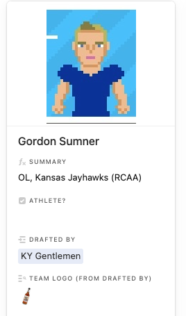 With their Season 32 Second Round pick, the Kentucky Gentlemen select OL Gordon Sumner, Kansas (RCAA). 

<a href="/retrosportradio/">RetroSportRadio</a> @ElMattador_RB