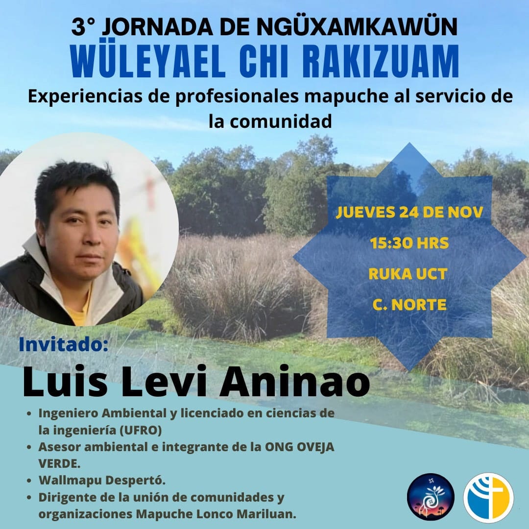 🟢Los invitamos a participar y difundir, 3ª jornada de Nguxam  donde estará nuestro compañero <a href="/AninaoLevi/">Luis Levi Aninao</a> conversando sobre Humedales y conflictos Socio-ambientales que afectan a nuestro territorio en wallmapu.
🍀🌿🌊
#MedioAmbiente
#RecursosNaturales
#Kelluwün
#wallmapuDespertó