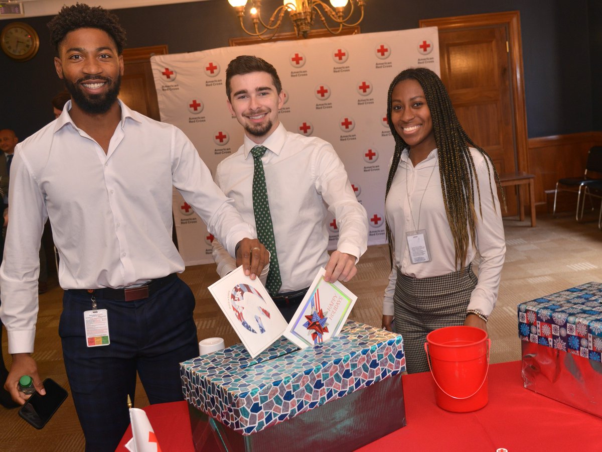 RedCross's tweet photo. We ❤��� our active duty service members! 

Many of these heroes will be missing their loved ones this holiday season, which is why we hosted our Holidays for Heroes program at Capitol Hill last week. Legislators &amp; staff joined us in writing cards to bring a little joy &amp; comfort. https://t.co/Pdz1Nus80Y