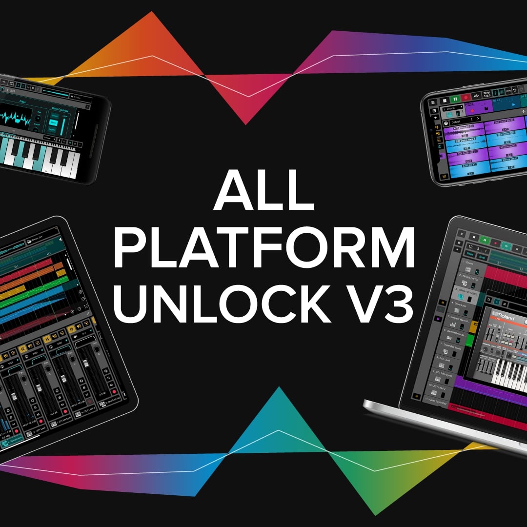 RolandZenbeats's tweet photo. Create anywhere. Introducing All Platform Unlock V3! 🆕

Make music on your terms and use Zenbeats on any device or platform. Great for producers who want full features, but already have their own content.

#Roland #Zenbeats #crossplatform
#DAW #iOS #Android #Windows #macOS https://t.co/v0Vpu2psce