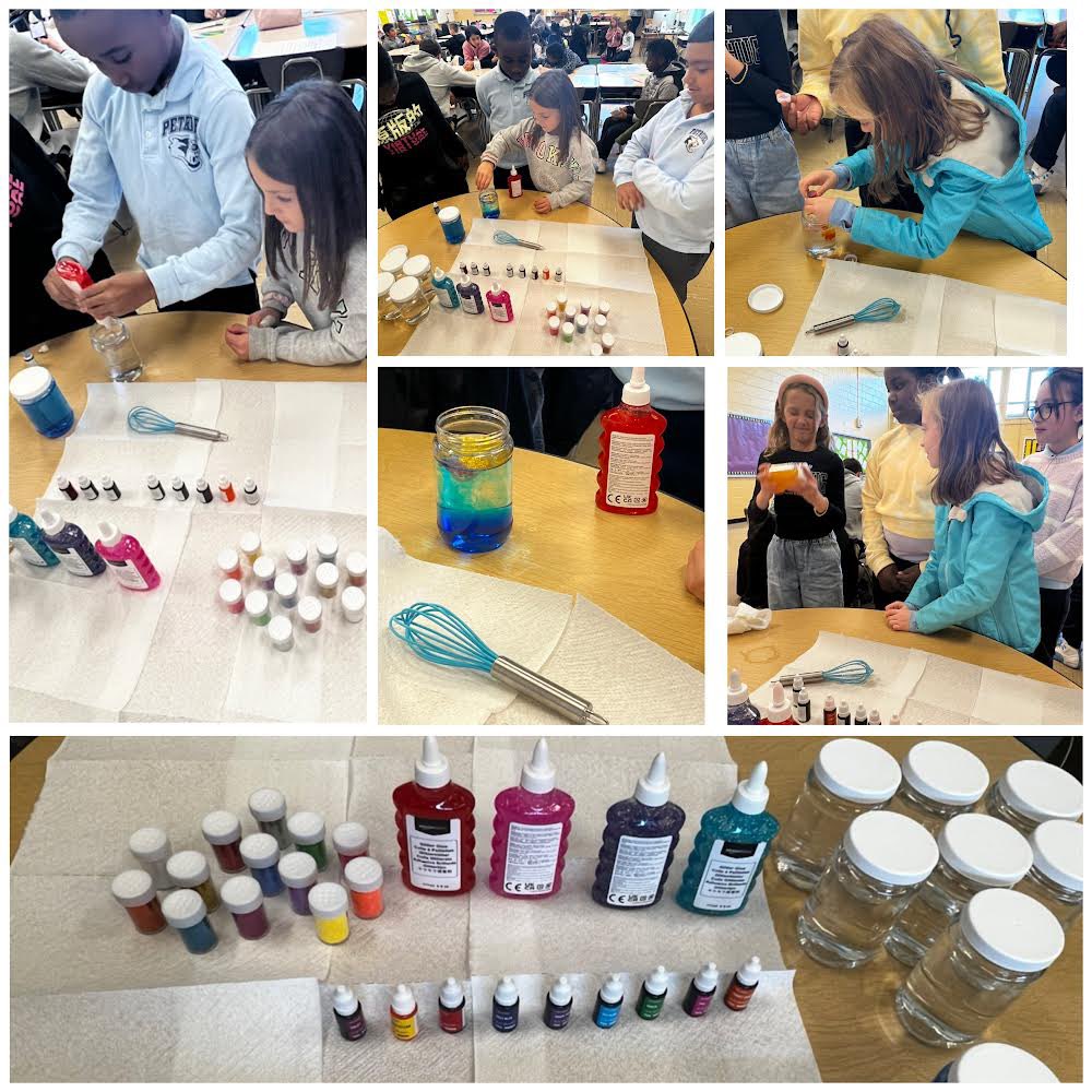 PetridesSchool's tweet photo. Happy Mindful Monday😃420 made their own calming jars! They had so much fun making these mesmerizing bottles! #petridesproud #mindfulmonday #fourthgrade #calmingjars https://t.co/B3QGNEcI8C