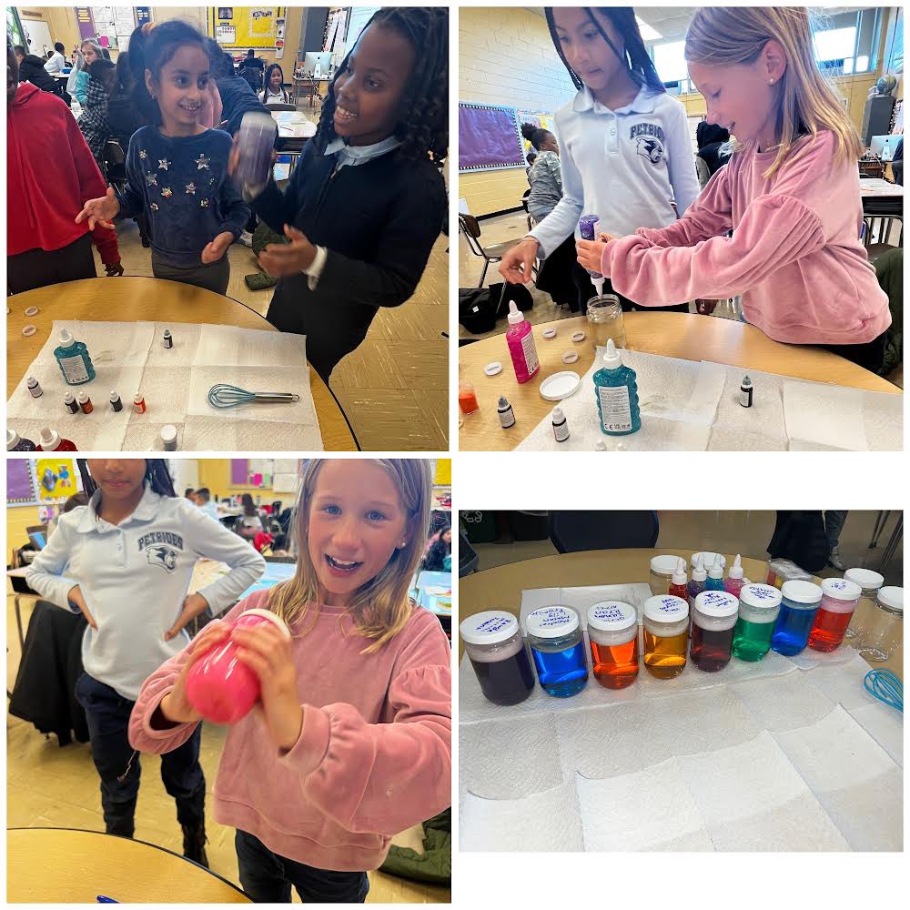 PetridesSchool's tweet photo. Happy Mindful Monday😃420 made their own calming jars! They had so much fun making these mesmerizing bottles! #petridesproud #mindfulmonday #fourthgrade #calmingjars https://t.co/B3QGNEcI8C